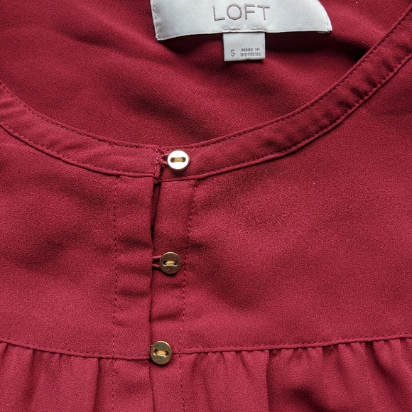 Cute Fall Blouse | LOFT | Size S - Picture 3 of 7